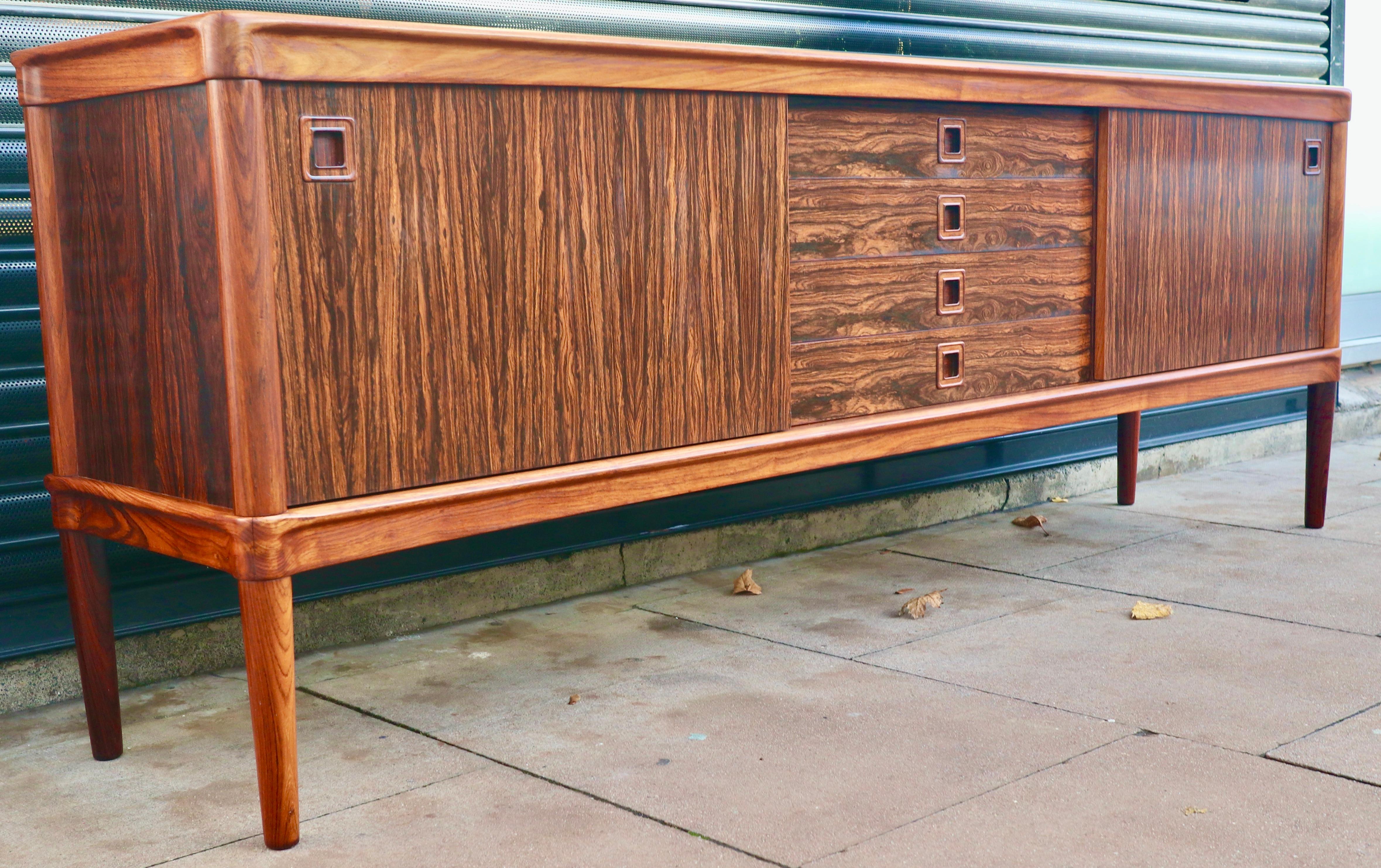 Mid Century Rosewood Sideboard by H.W. Klein for Bramin For Sale 5