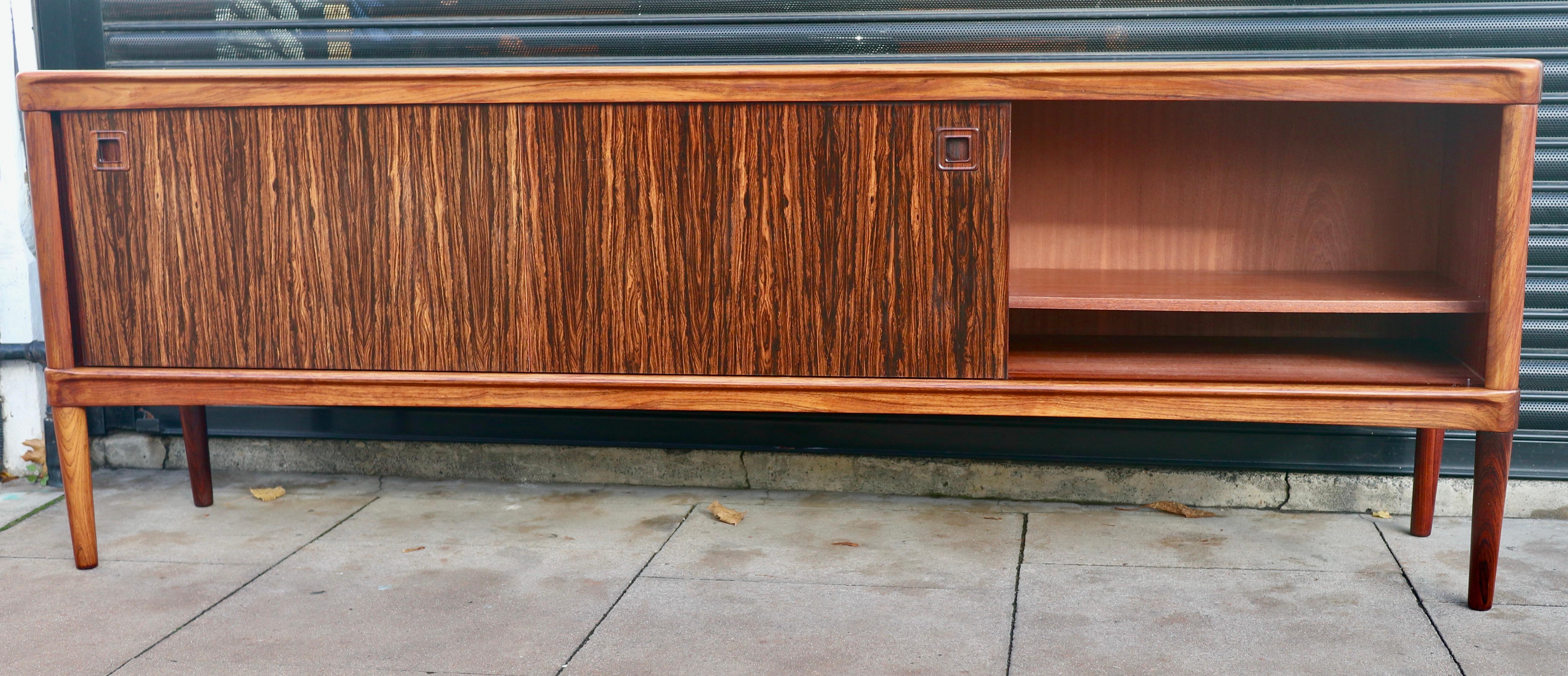 Mid Century Rosewood Sideboard by H.W. Klein for Bramin For Sale 7