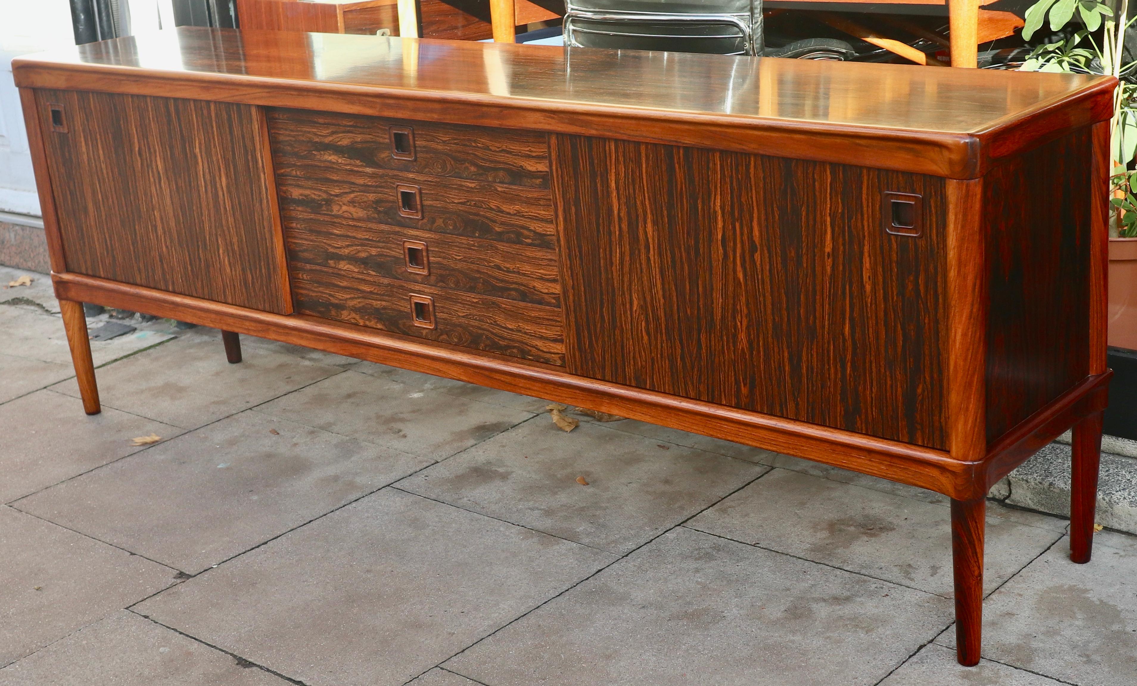 Mid-Century Modern Mid Century Rosewood Sideboard by H.W. Klein for Bramin For Sale