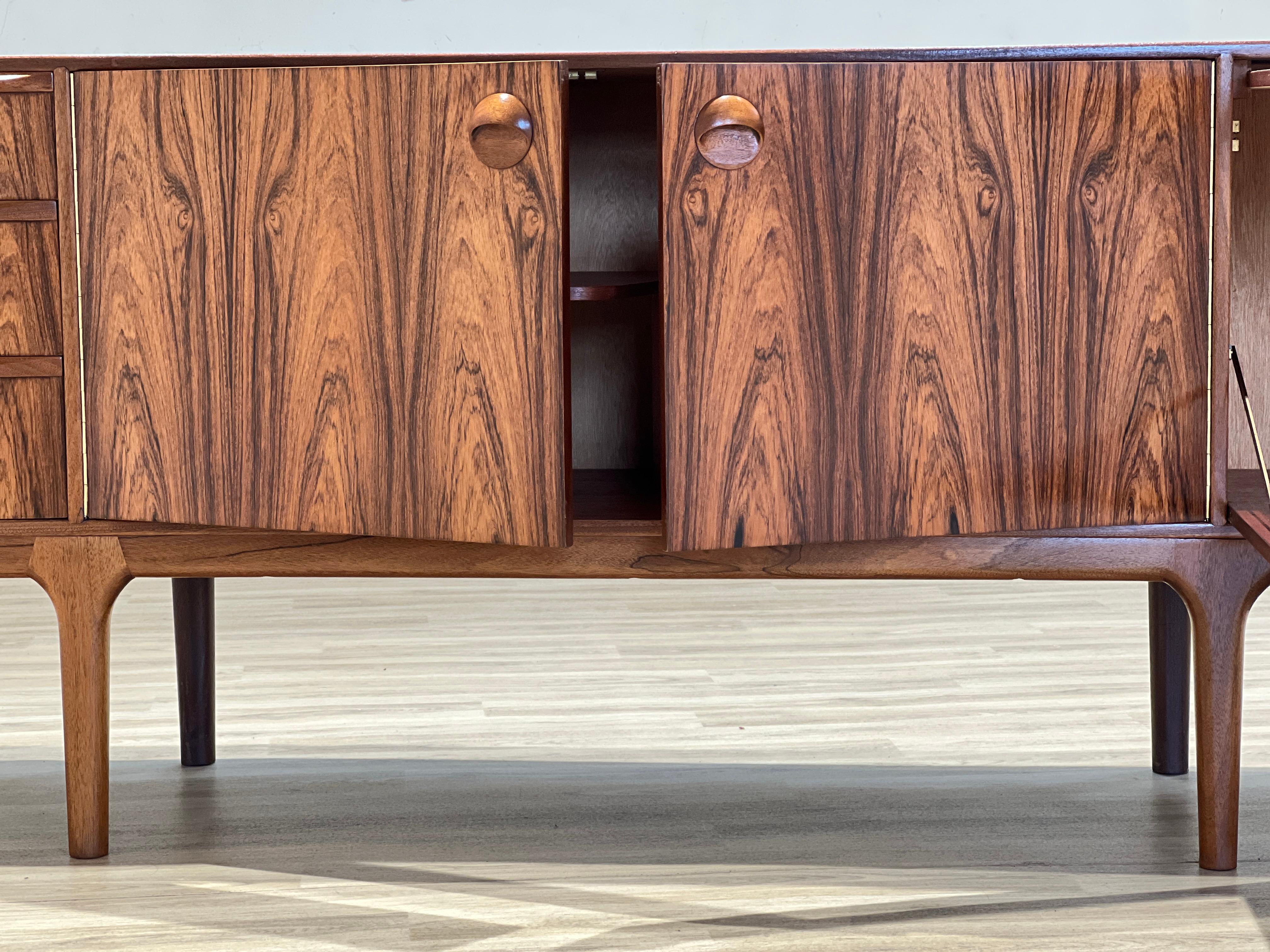 20th Century Mid Century Rosewood Sideboard By Tom Robertson For McIntosh, Scotland, 1960s