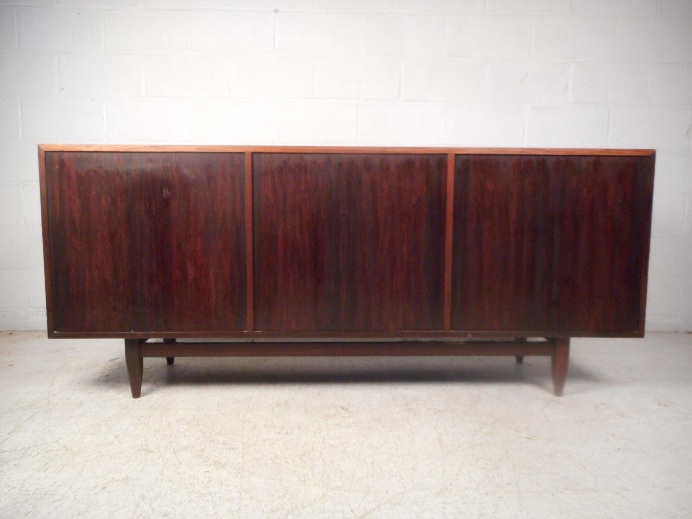 Mid-Century Modern Midcentury Rosewood Sideboard with Finished Back