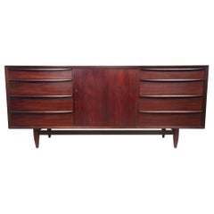 Midcentury Rosewood Sideboard with Finished Back