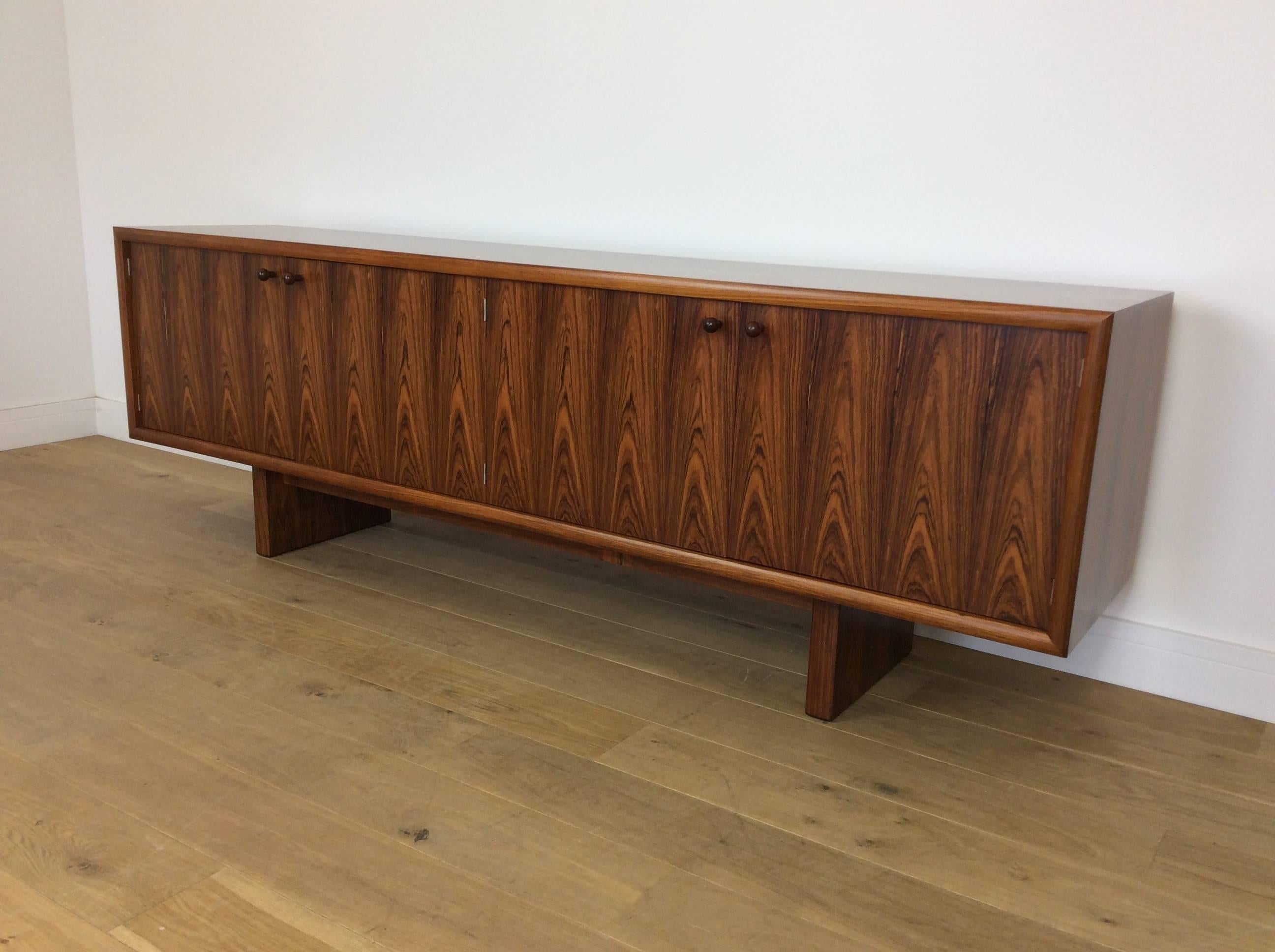 Mid-Century Modern Midcentury Rosewood Sideboards Credenza Designed by Martin Hall