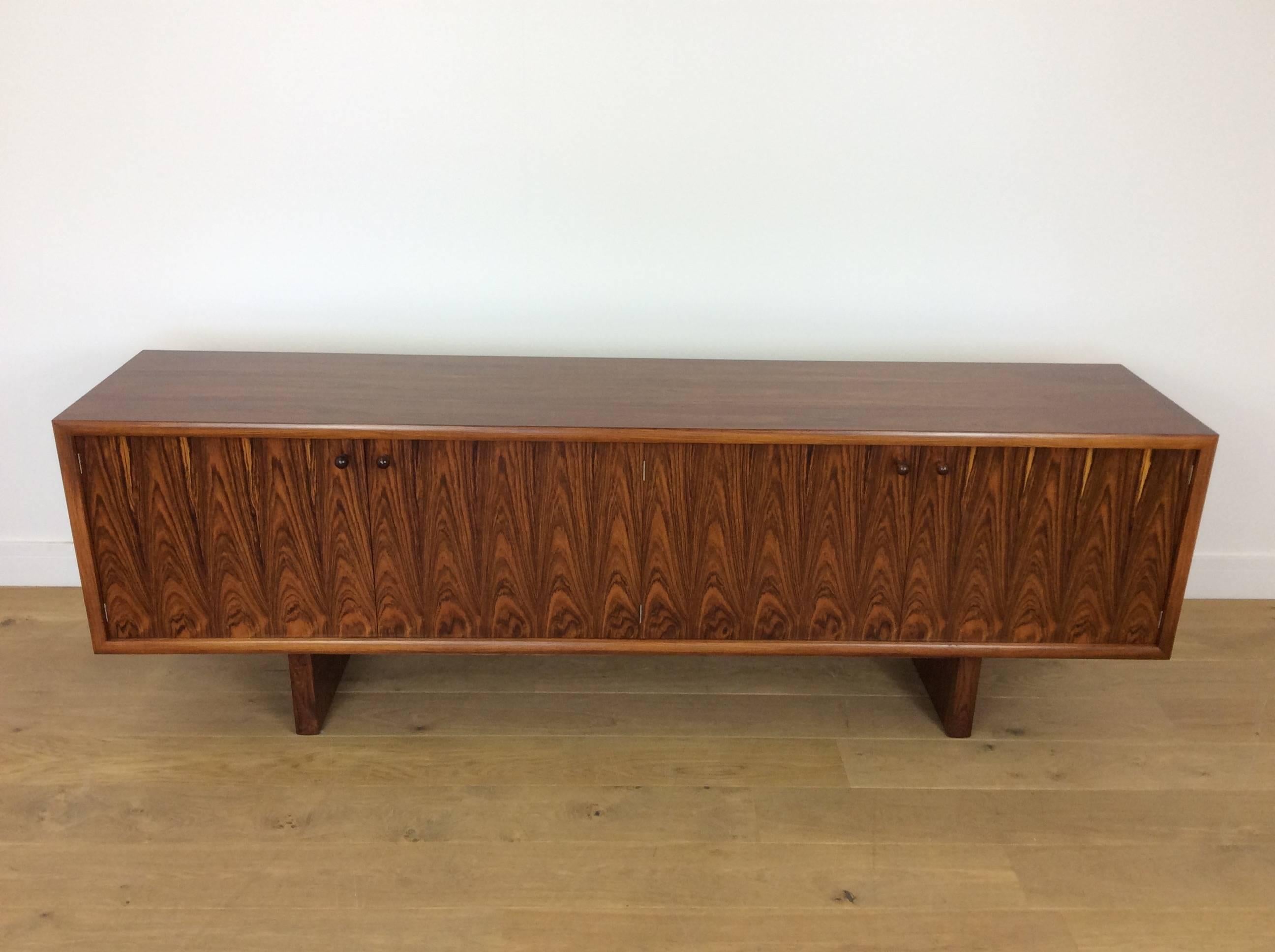 Midcentury Rosewood Sideboards Credenza Designed by Martin Hall 1