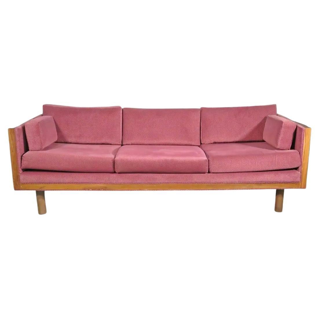 Mid-Century Rosewood Sofa in the Style of Milo Baughman