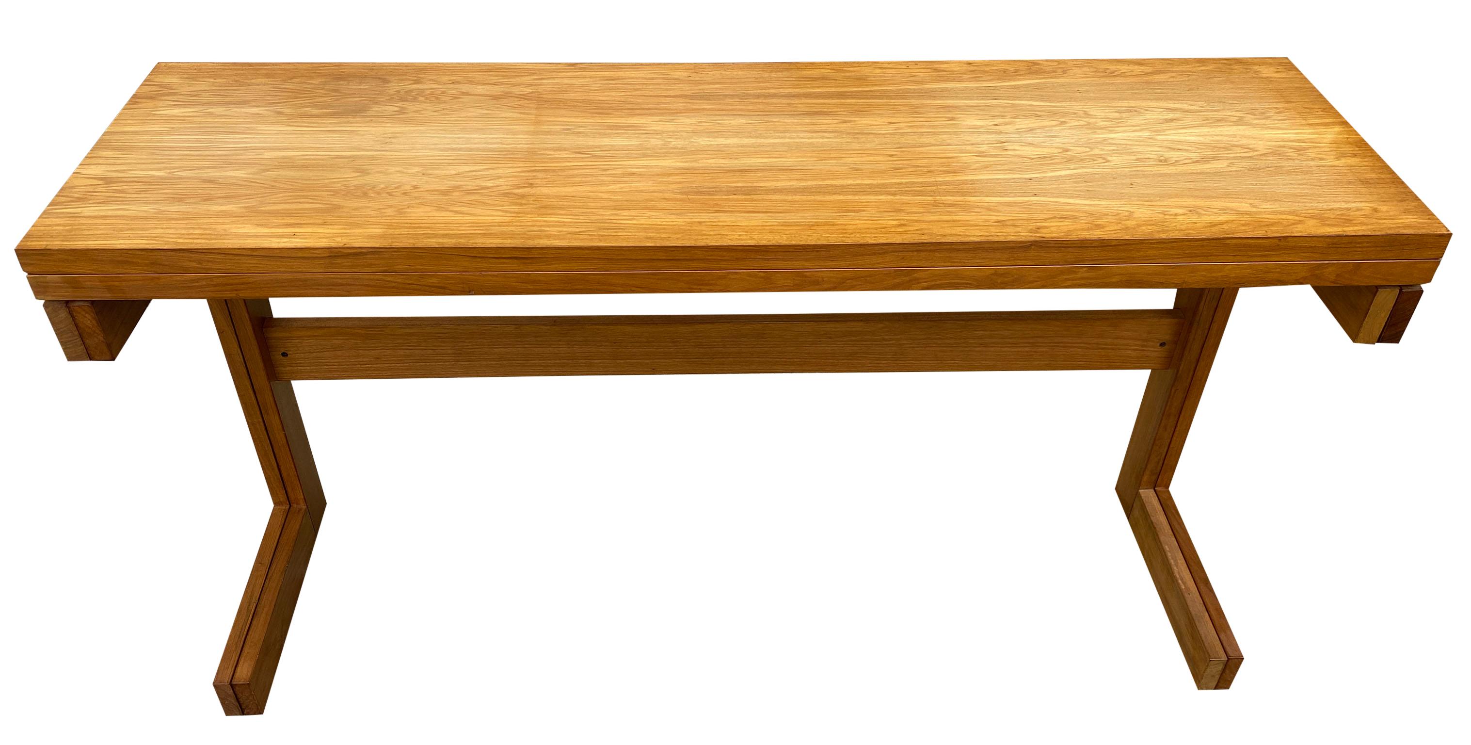 Mid Century rosewood split folding table desk brazilian by karl heinz Bergmiller 3