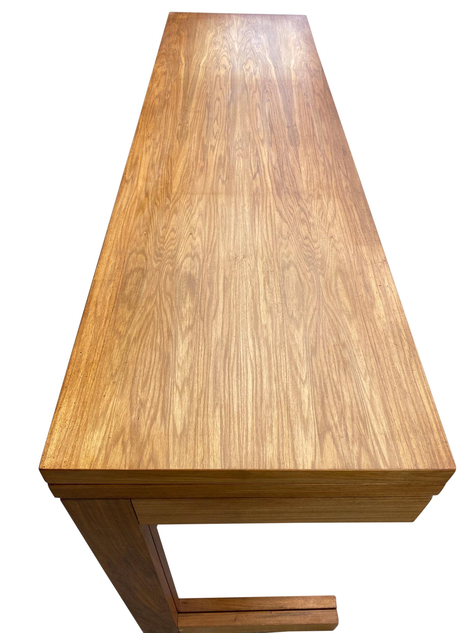 Mid Century rosewood split folding table desk brazilian by karl heinz Bergmiller 5