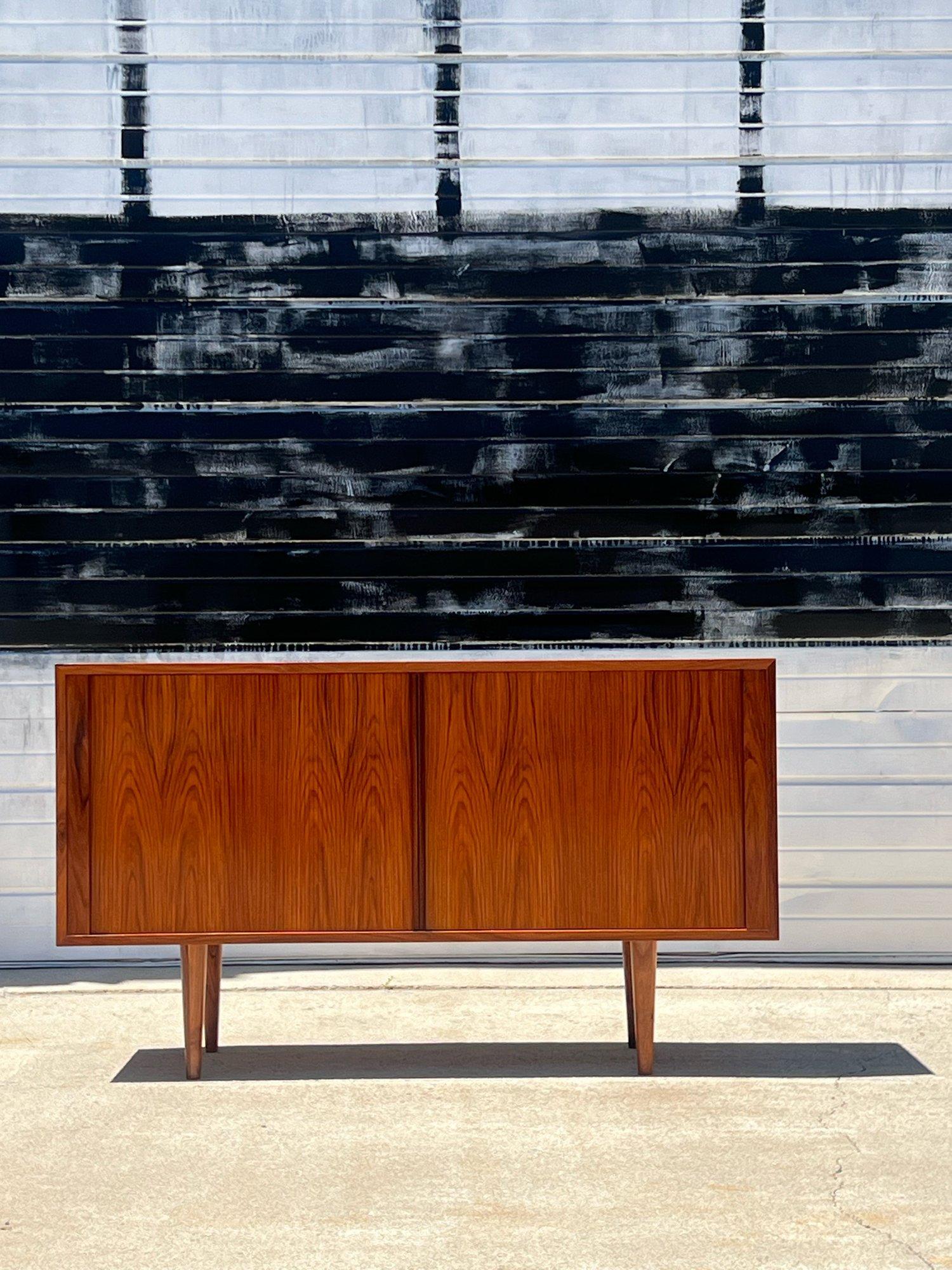 Mid-Century Modern Mid-Century Rosewood Tambour Door Credenza by Poul Hundevad
