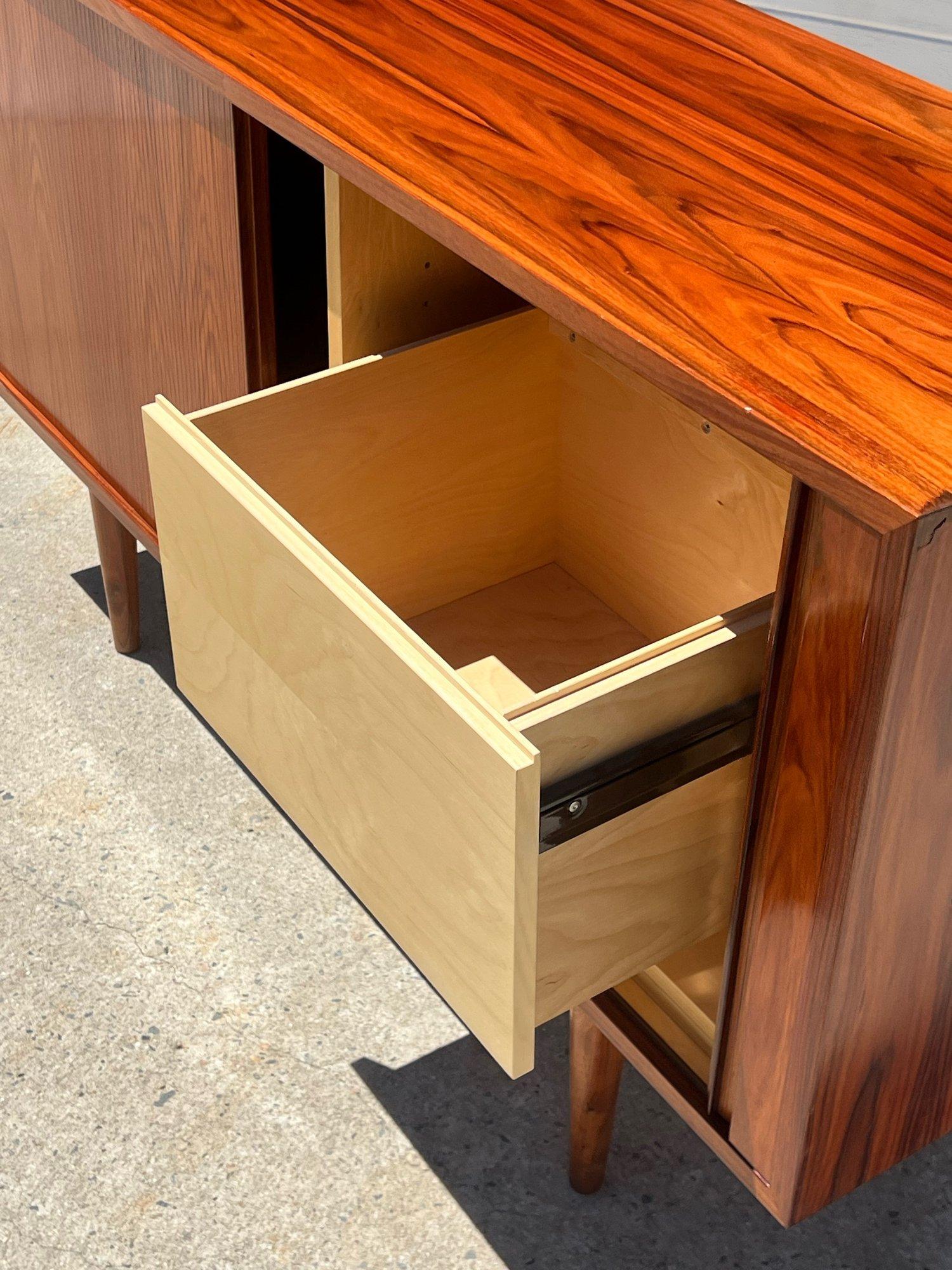 Mid-20th Century Mid-Century Rosewood Tambour Door Credenza by Poul Hundevad