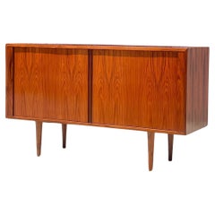 Mid-Century Rosewood Tambour Door Credenza by Poul Hundevad