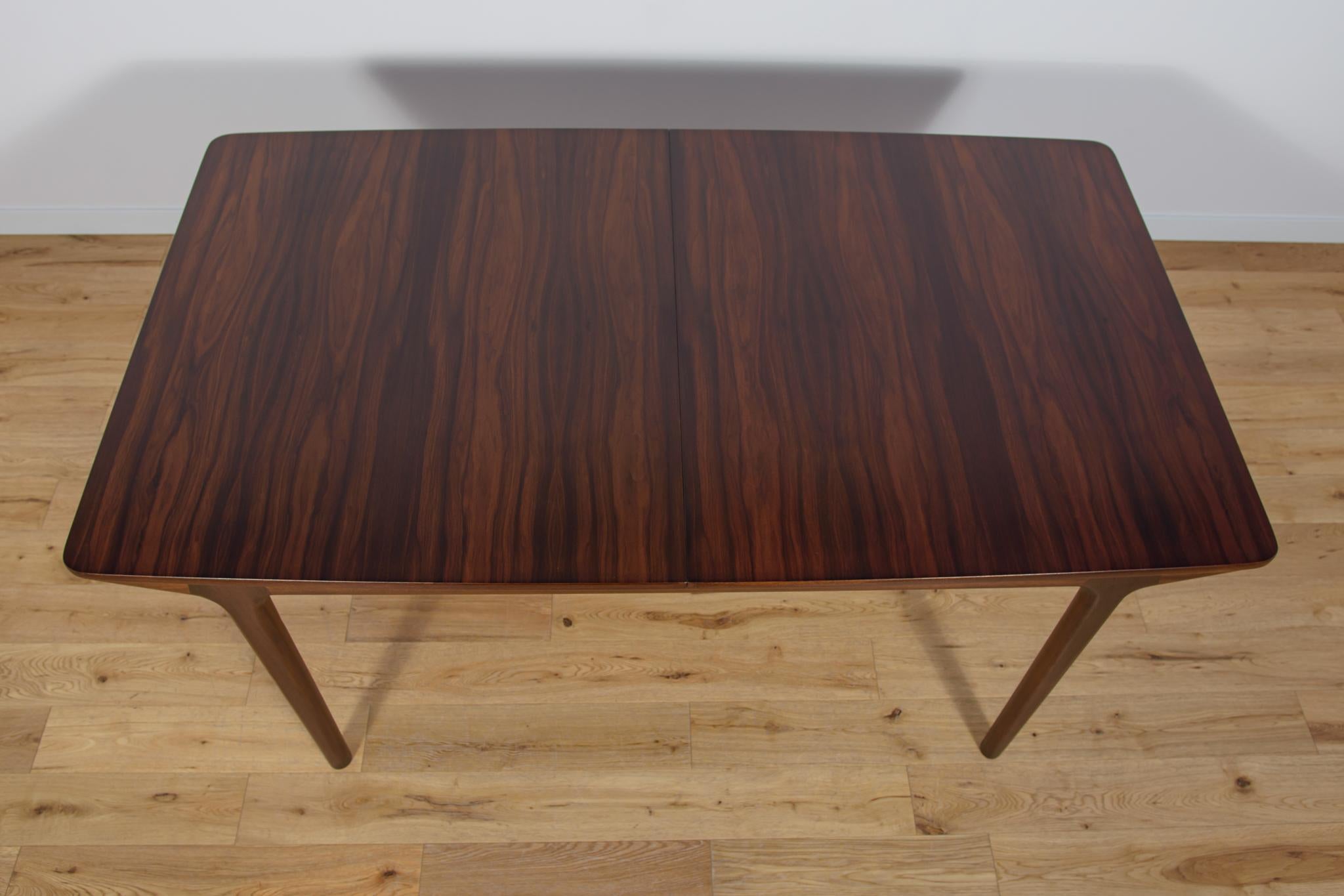 Mid-Century Modern Mid-Century Rosewood & Teak Extendable Dining Table from McIntosh, Great Britain For Sale
