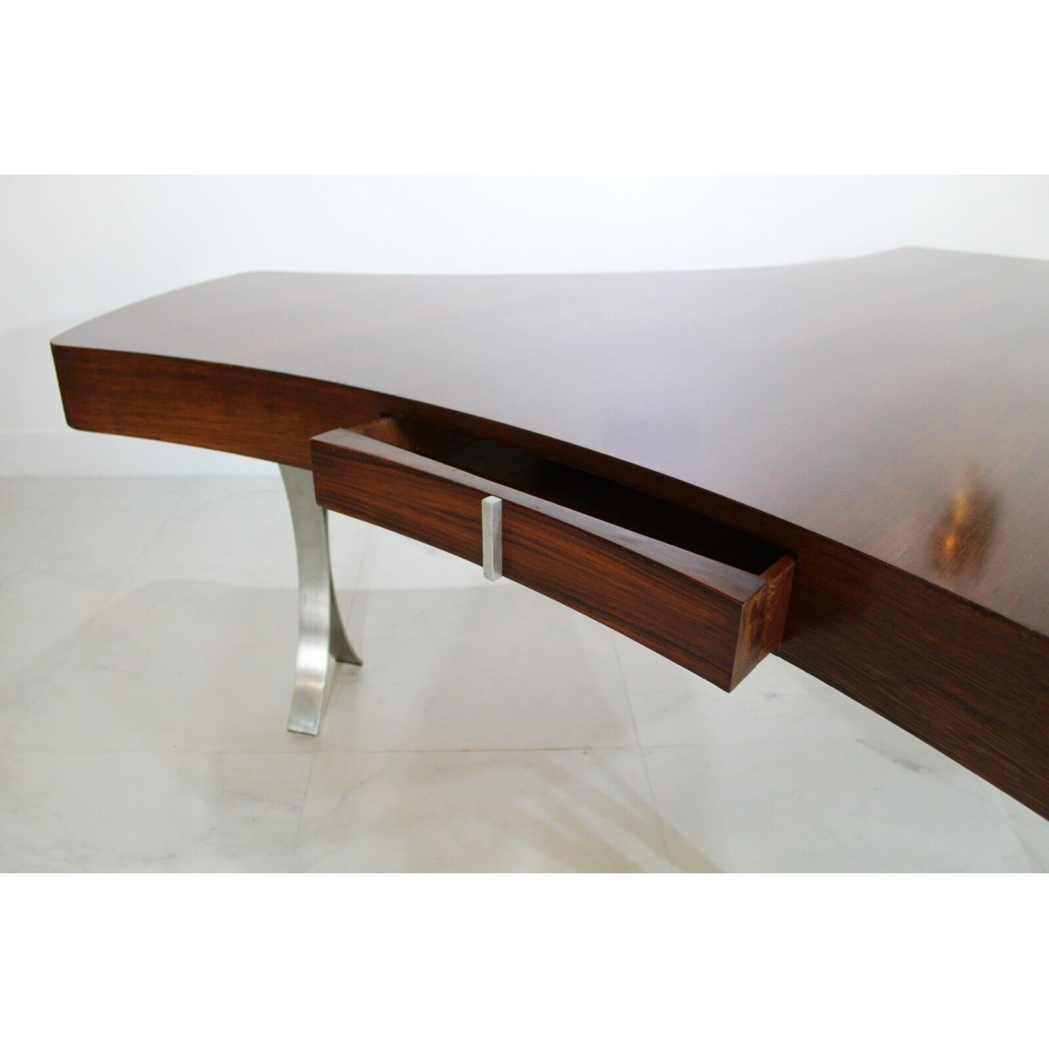 Mid-Century Modern Three-Sided Desk, Mid-Century, Rosewood 