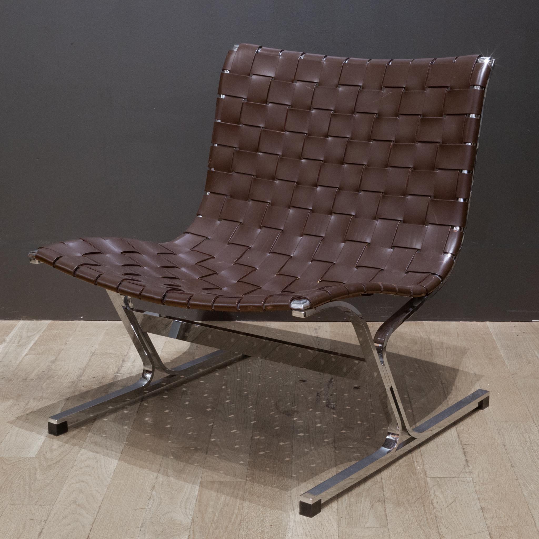 Mid-Century Ross Little for ICF de Padova Luar Leather Lounge Chair, c.1960 In Good Condition In San Francisco, CA