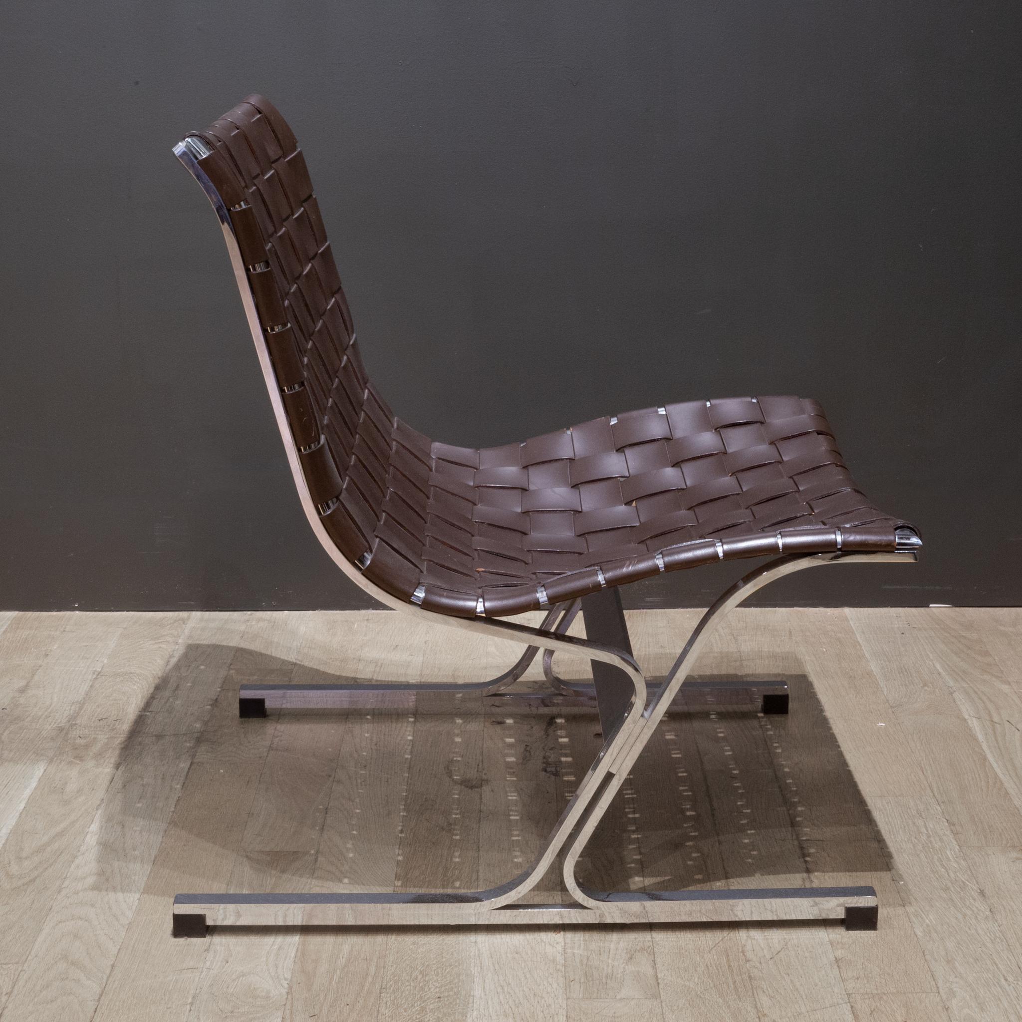 Italian Mid-Century Ross Little for ICF de Padova Laur Leather Lounge Chair, c.1960