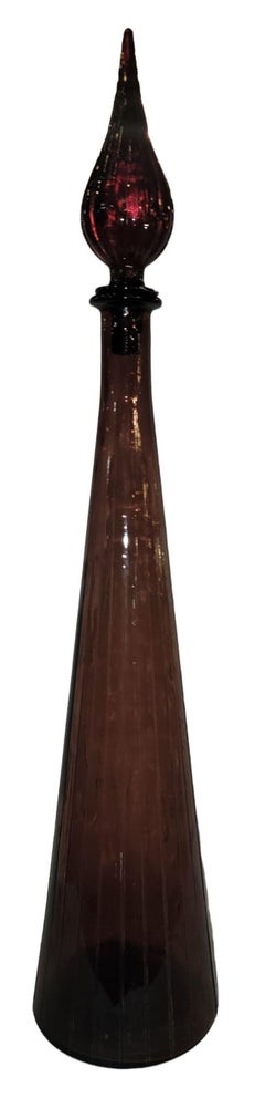 Mid Century  Rossini Empoli Italian Murano Vase With Lid