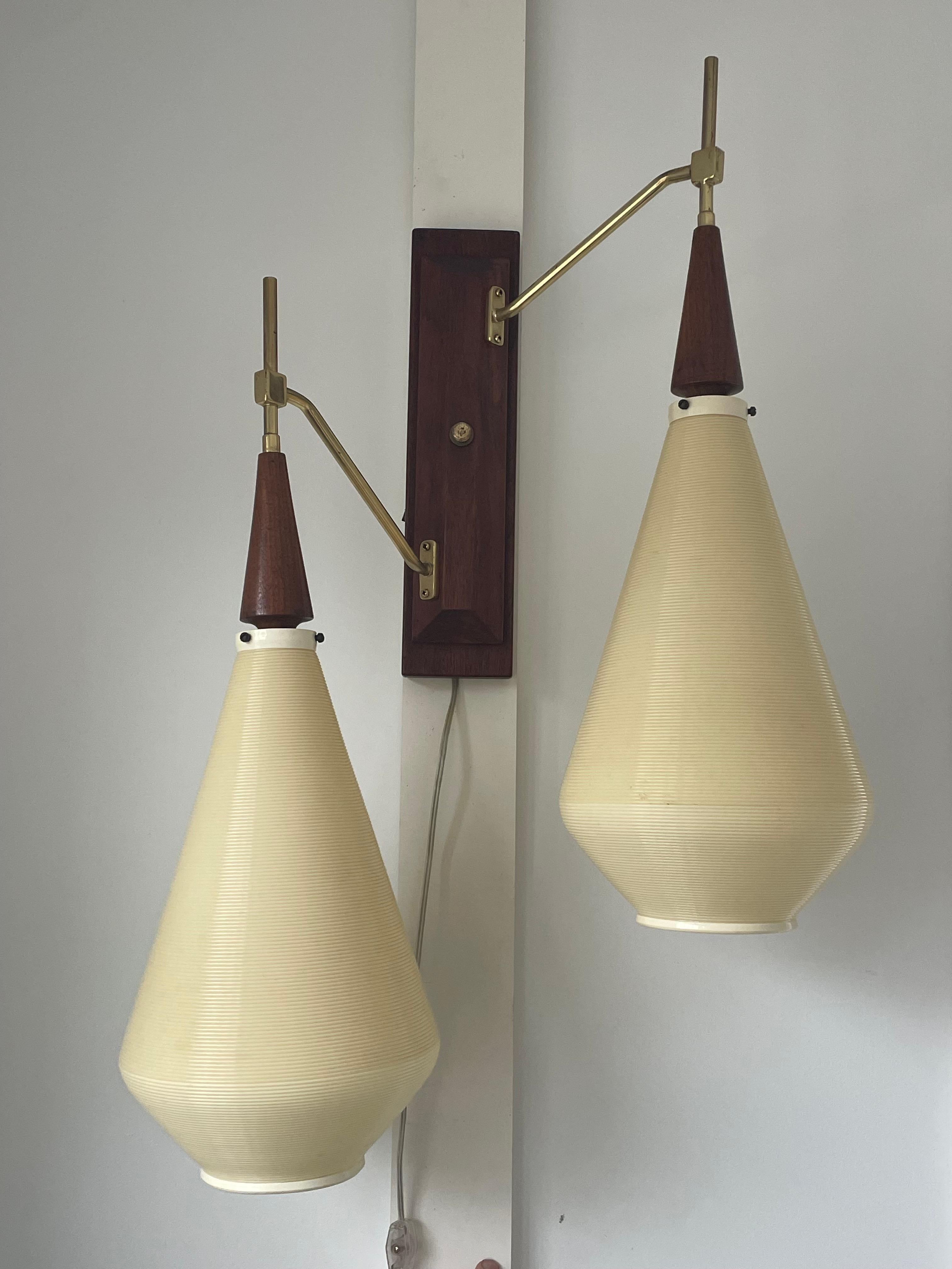 European Mid century Rotaflex Wall Lamp or Sconce by Yasha Heifetz For Sale