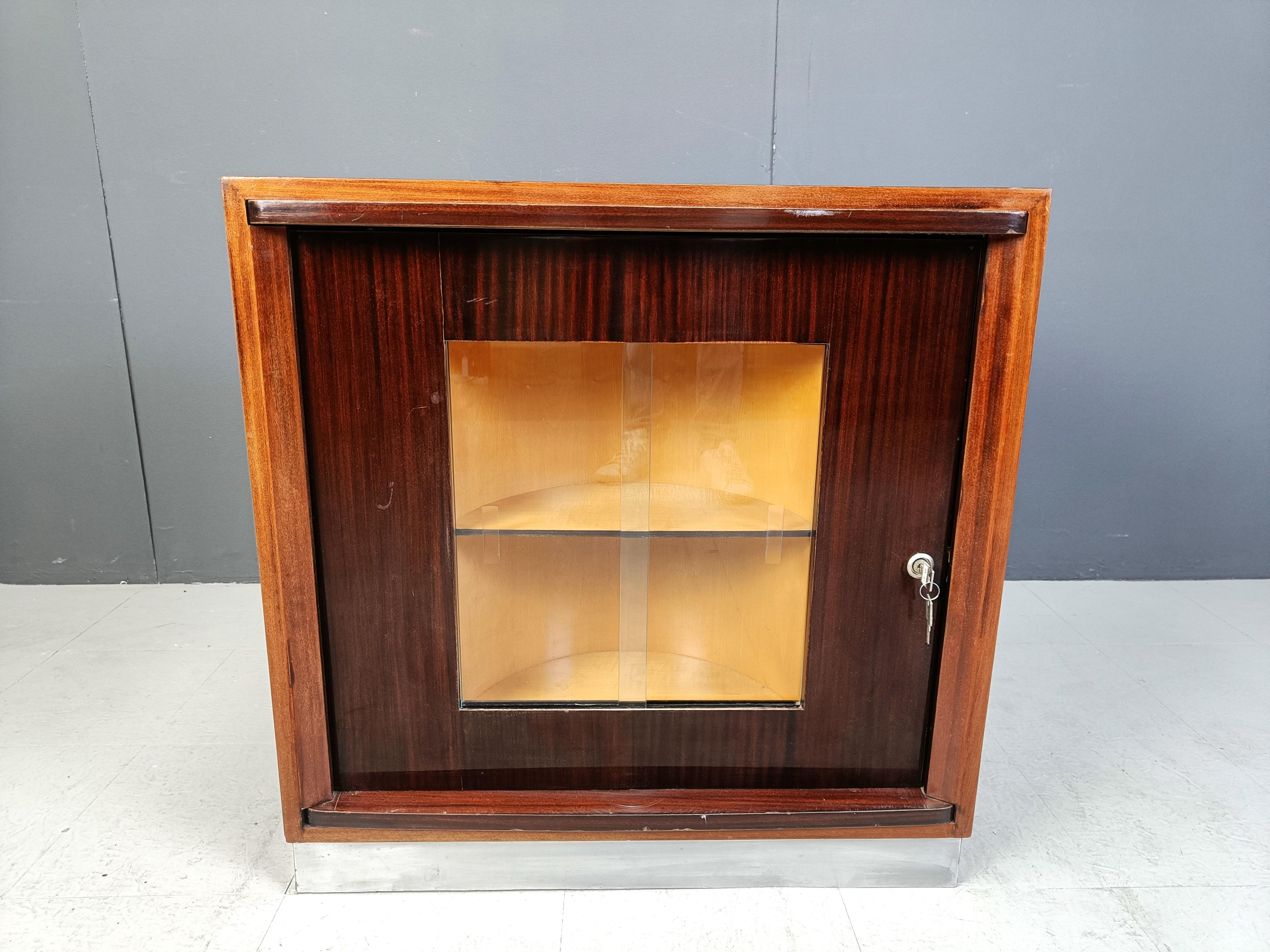 Belgian Mid century rotating bar cabinet, 1960s