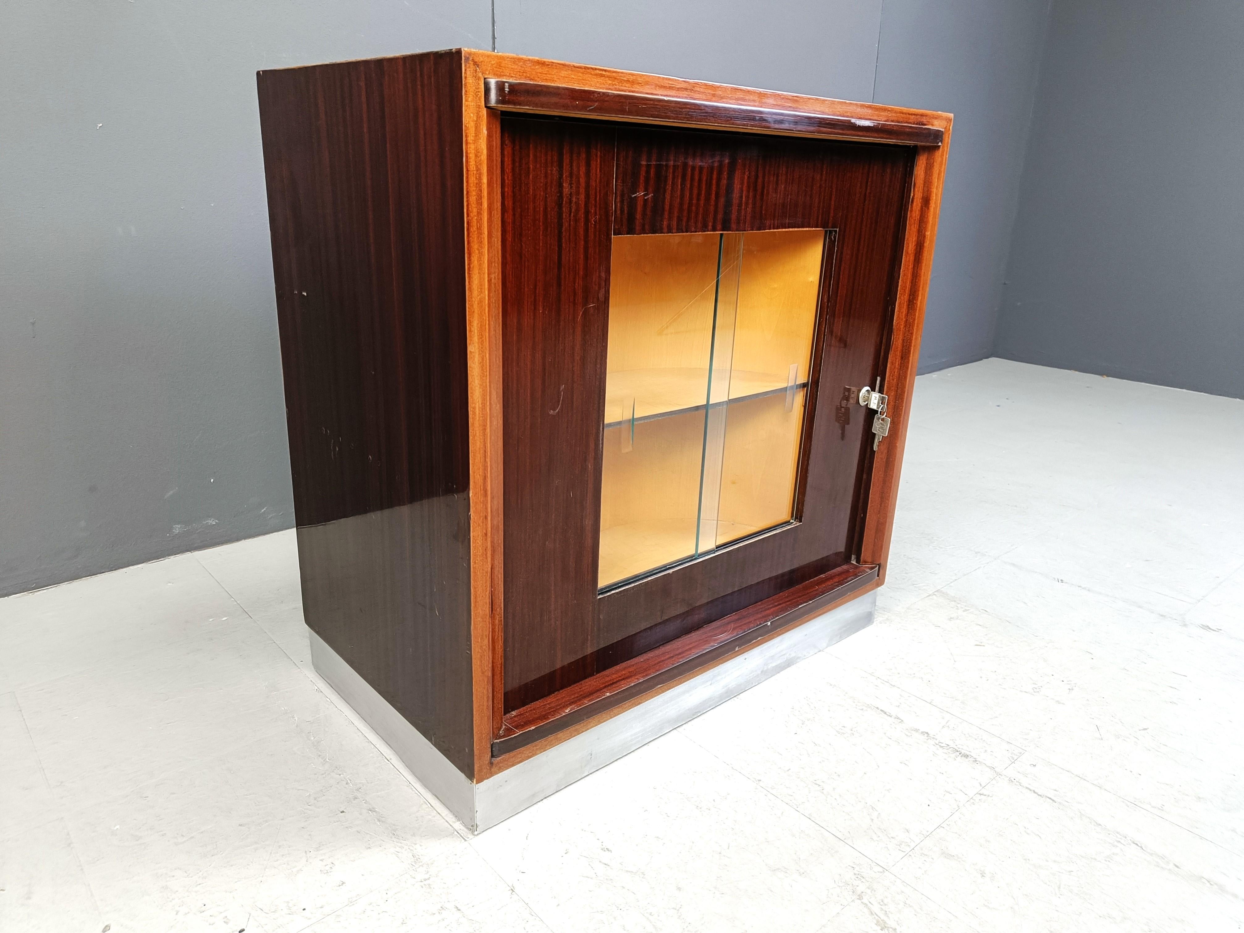 Wood Mid century rotating bar cabinet, 1960s