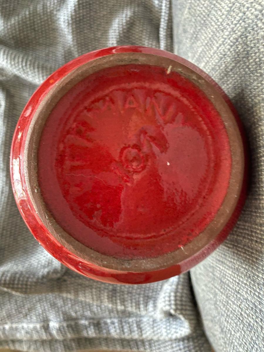 Roth Fat Lava Schwarze und rote Vase aus der Mitte des Jahrhunderts im Zustand „Gut“ im Angebot in Waddinxveen, ZH