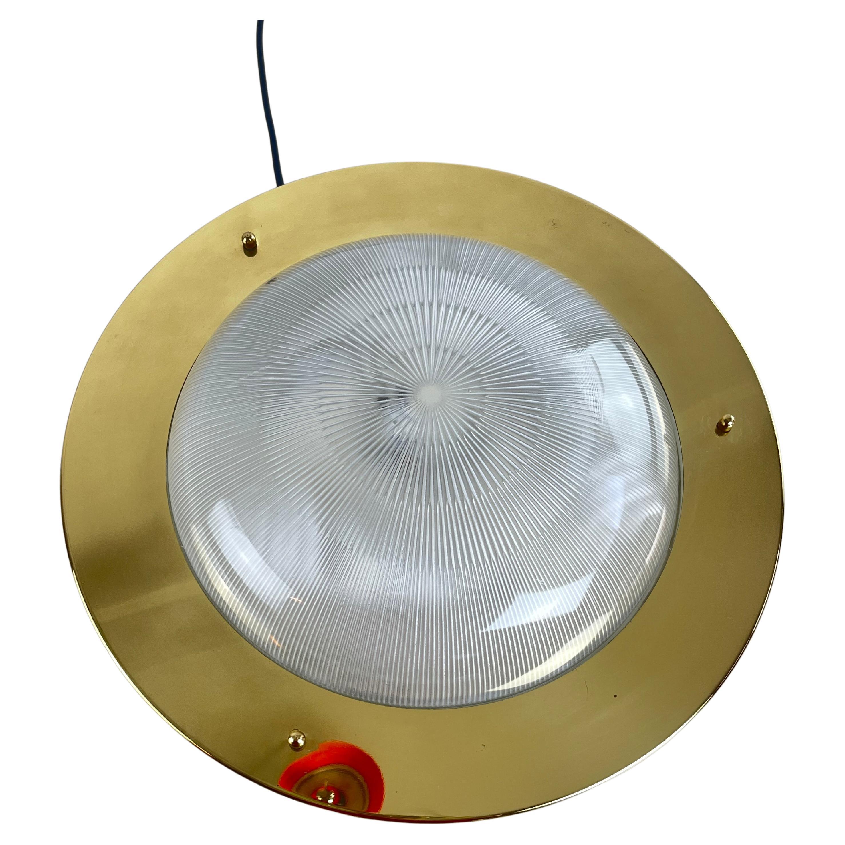 Mid-Century Round Ceiling Light In The Style Of Luigi Caccia Dominioni 1960s For Sale
