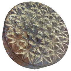 Mid-Century Round Clear cut Glass Sconces Flush Mounts , Germany 1960