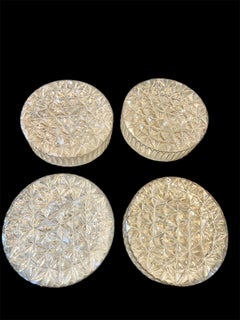 Applique ronde en verre clair du milieu du siècle, Allemagne 1960