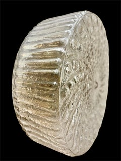 Pareja de apliques redondos de cristal transparente de mediados de siglo, Alemania 1960