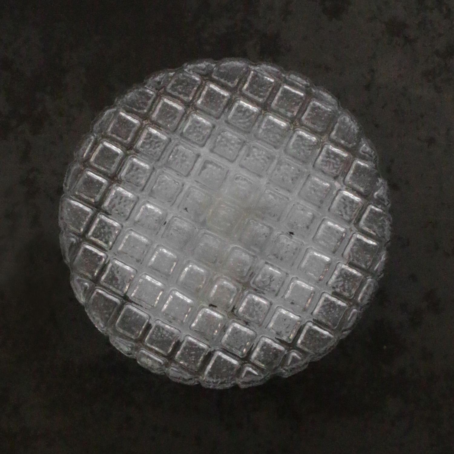 Mid-Century Round Clear Glass Sconce Flush Mount For Sale 1