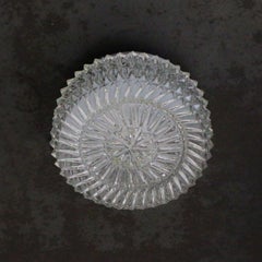 Mid-Century Runde Klarglas Wandleuchten Flush Mounts