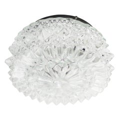 Mid-Century Round Clear Glass Sconces Flush Mounts