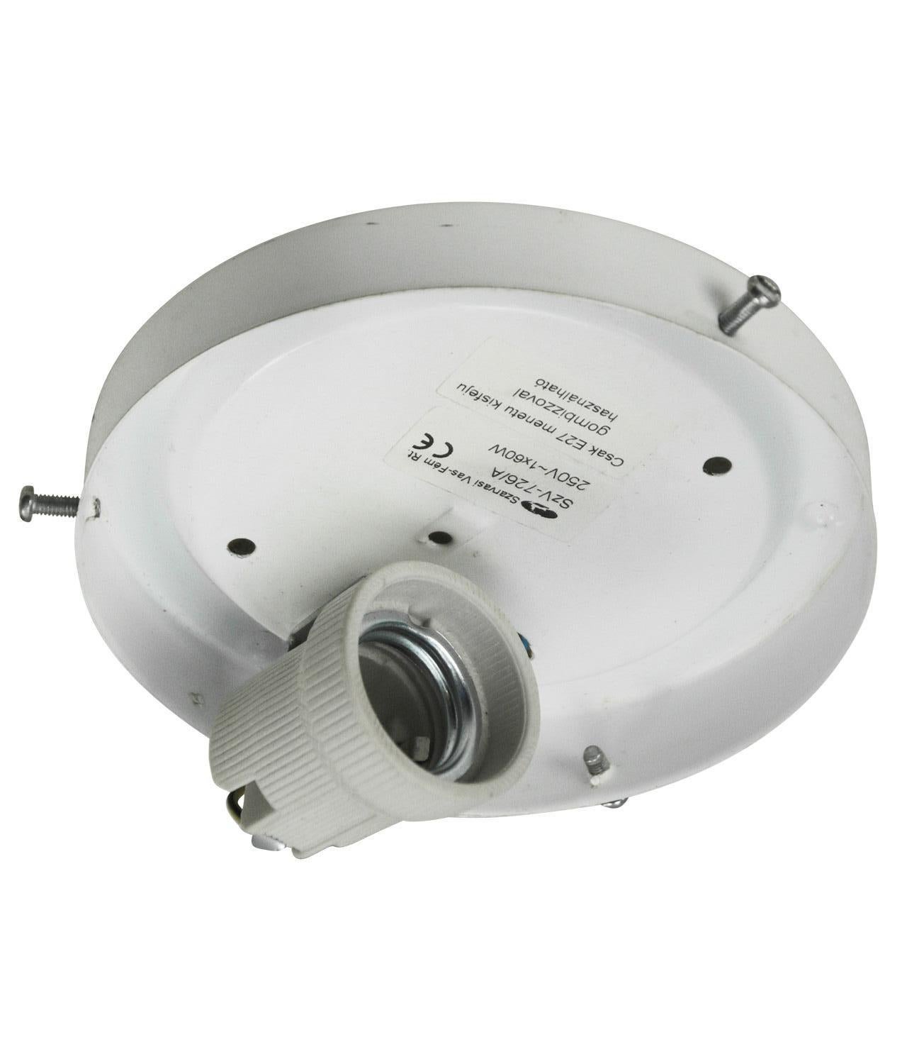 Metallo Applique rotonde in vetro trasparente di metà secolo in vendita