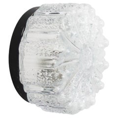 Mid-Century Round Clear Glass Sconces Flush Mounts