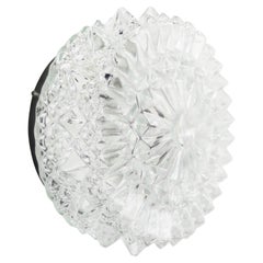 Mid-Century Round Clear Glass Sconces Flush Mounts