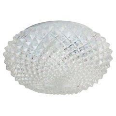 Mid-Century Round Clear Glass Sconces Flush Mounts