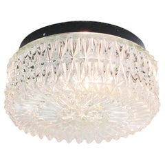 Mid-Century Round Clear Glass Sconces Flush Mounts