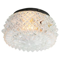 Mid-Century Round Clear Glass Sconces Flush Mounts