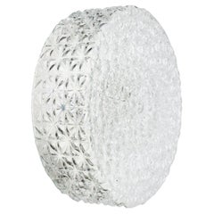 Mid-Century Round Clear Glass Sconce Flush Mount