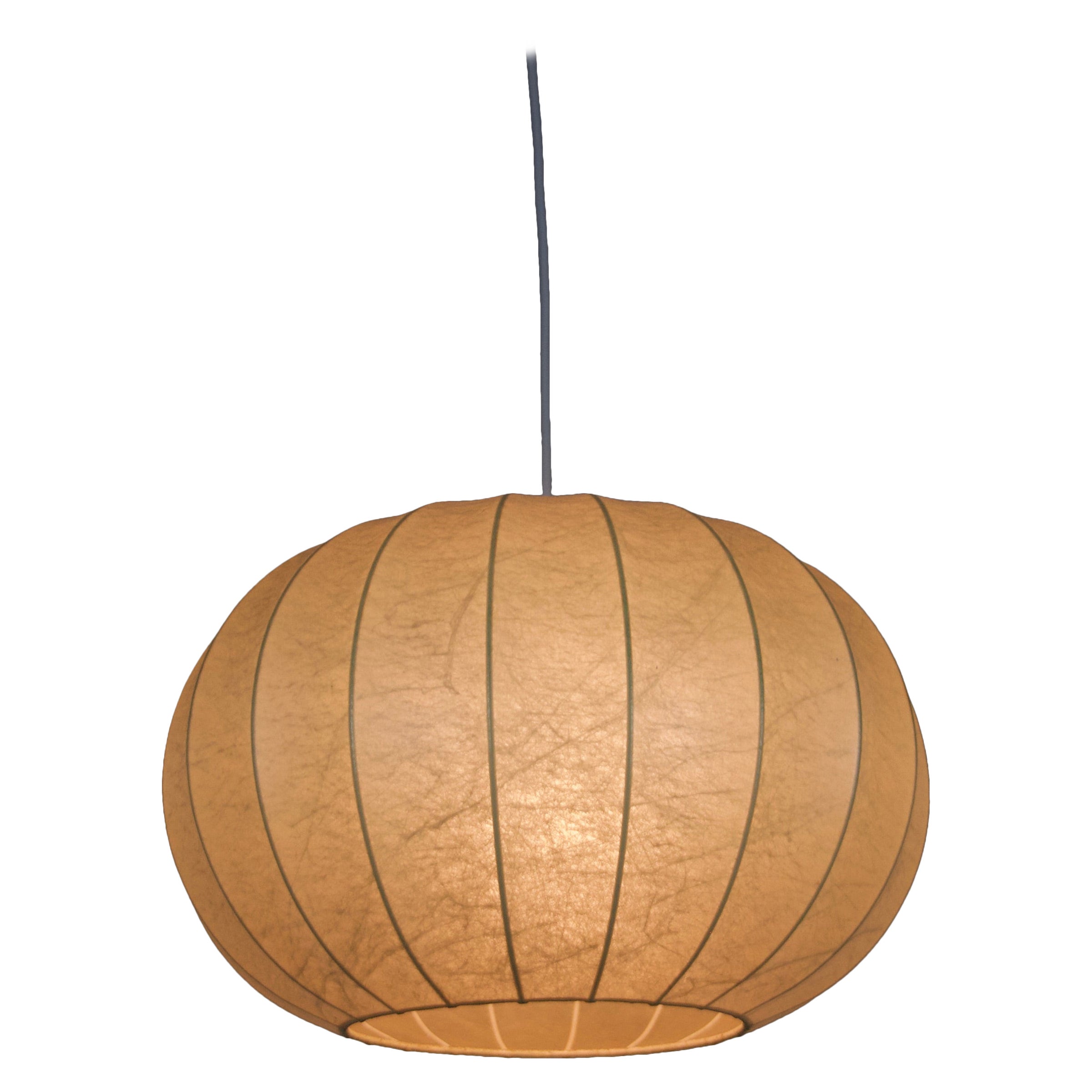 Lampada a sospensione rotonda Cocoon di metà secolo, 1960, Italia