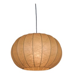 Mid-Century Round Cocoon Pendant Lamp, 1960s, Italy