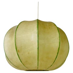 Mid-Century Round Cocoon Pendant Lamp, 1960s, Italy
