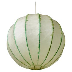 Mid-Century Round Cocoon Pendant Lamp, 1960s, Italy