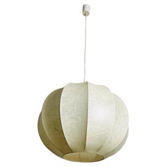 Mid-Century Round Cocoon Pendant Lamp, 1960s, Italy