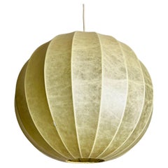 Mid-Century Round Cocoon Pendant Lamp, 1960s, Italy Mid-Century Round Cocoon Pendant Lamp, 1960s, Italy