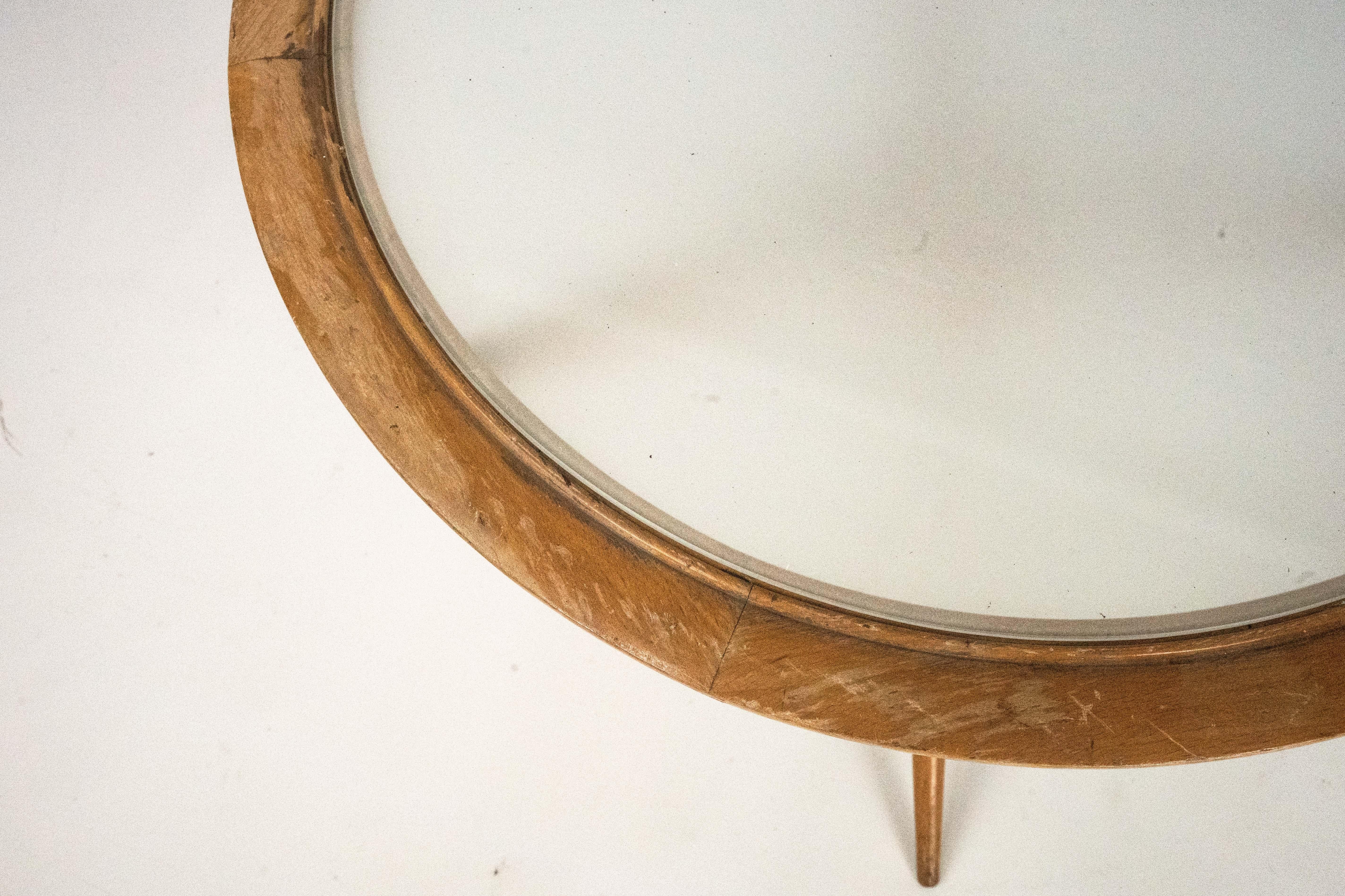 Table basse ronde du milieu du siècle par Cesare Lacca, Italie, années 1950. en vente 2