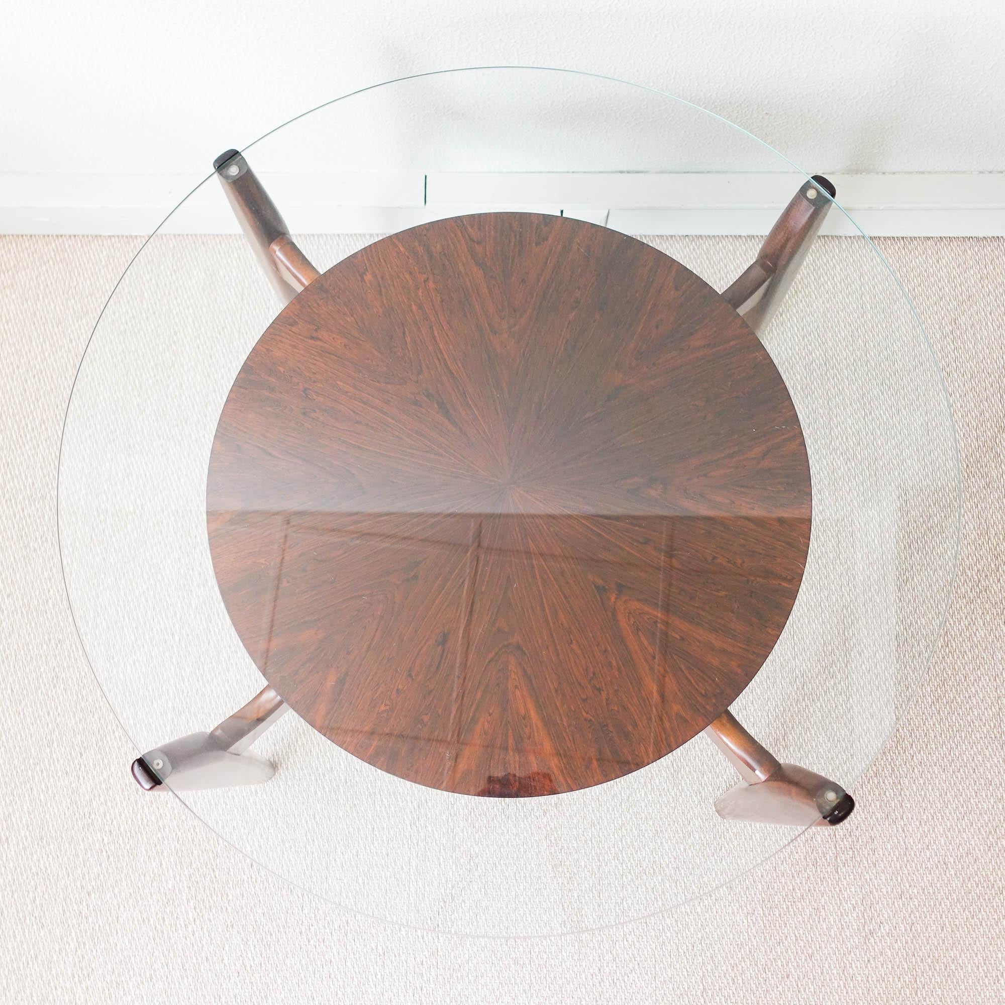 Mid-Century Modern Table basse ronde du milieu du siècle dernier de Wilhelm Renz, années 1960 en vente