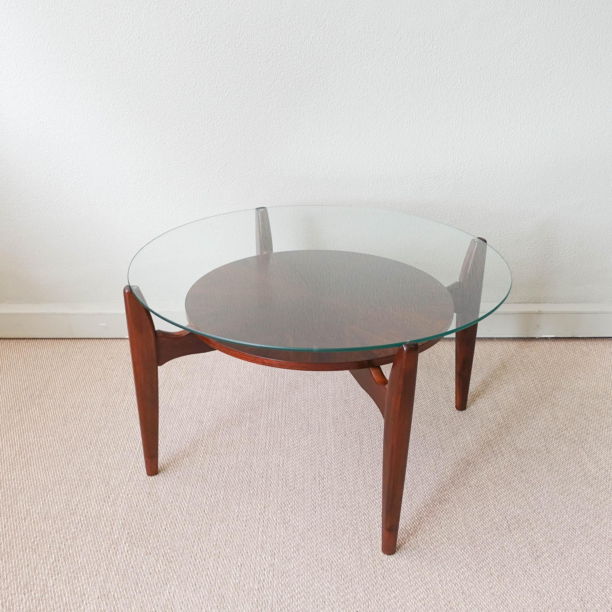 German Mid-Century Round Coffee Table by Wilhelm Renz, 1960's For Sale