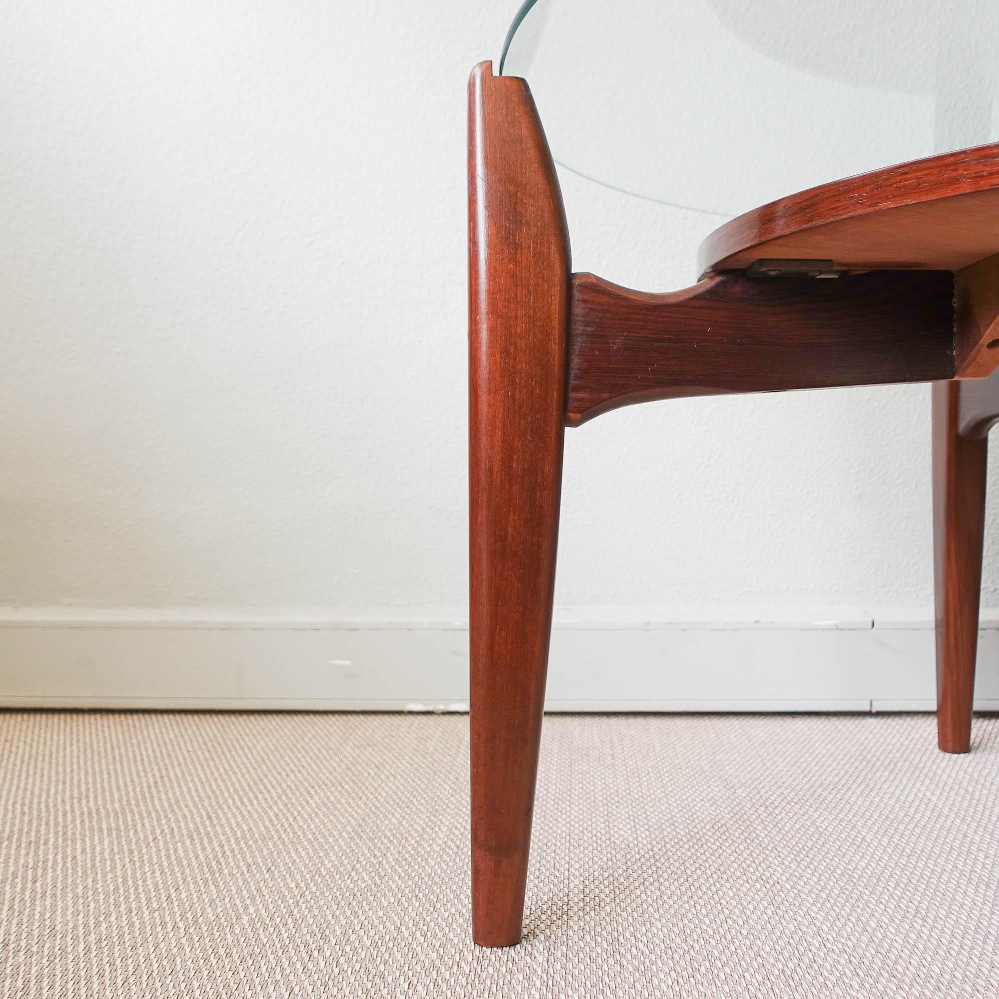 Mid-Century Round Coffee Table by Wilhelm Renz, 1960's In Good Condition For Sale In Lisboa, PT