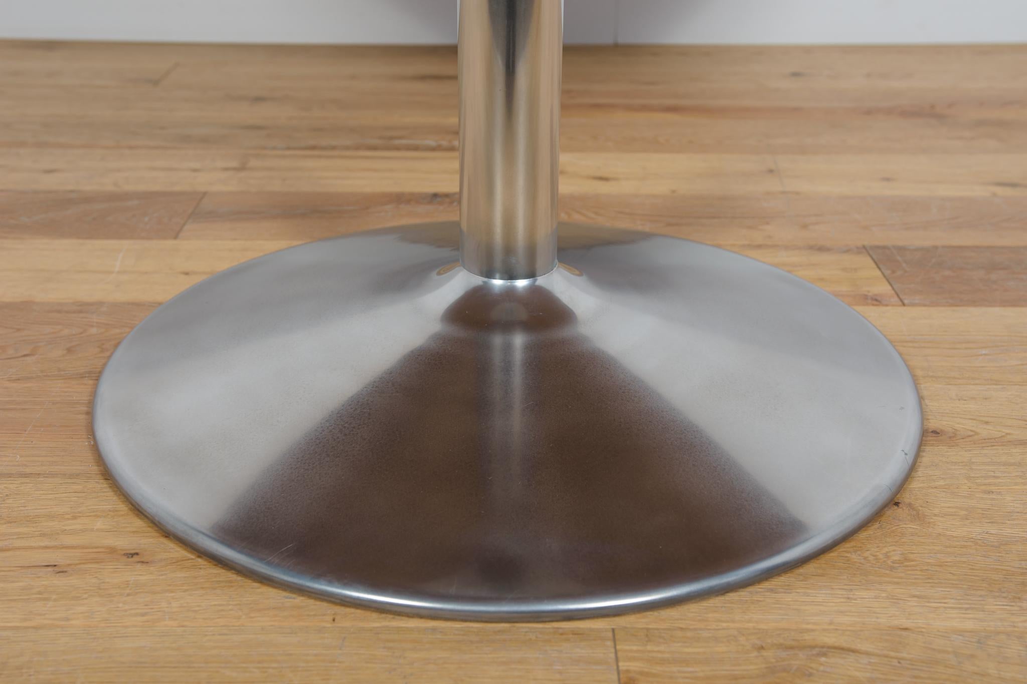 Aluminum Mid-Century Round Dining Table, 1970s For Sale