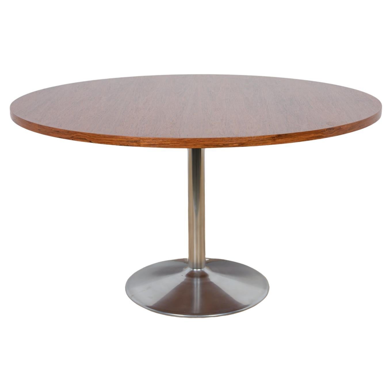 Mid-Century Round Dining Table, 1970s For Sale