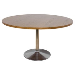 Used Mid-Century Round Dining Table, 1970s